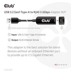 CLUB3D CAC-1420 network card Ethernet 2500 Mbit/s