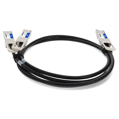 AddOn Networks QDD-200G-2QSFP28-PDAC2-5M-AO InfiniBand/fibre optic cable 98.4" (2.5 m) QSFP-DD 4xQSFP28 Black, Silver
