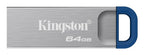 Kingston Technology DataTraveler Kyson USB flash drive 64 GB USB Type-A 3.2 Gen 1 (3.1 Gen 1) Stainless steel