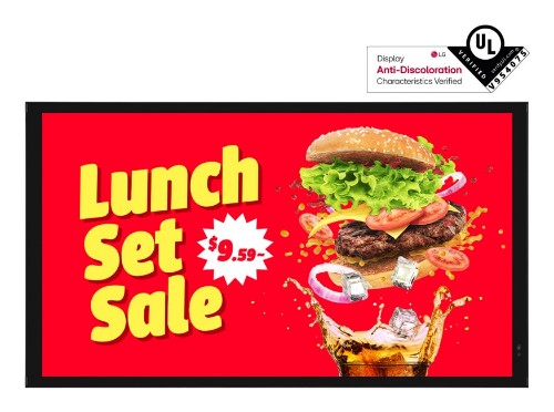 LG 55XE4P-B signage display Digital signage flat panel 55" LED Wi-Fi 4000 cd/m² Full HD Black WebOS 24/7