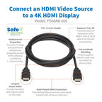 Tripp Lite P568AB-006 HDMI cable 72" (1.83 m) HDMI Type A (Standard) Black