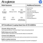 HP OmniBook 3 NGAI OmniBook 3 Next Gen AI 15-fn0661nr Copilot+ PC AMD Ryzen™ AI 5 340 Laptop 15.6" Full HD 16 GB DDR5-SDRAM 1 TB SSD Wi-Fi 6 (802.11ax) Windows 11 Home Silver