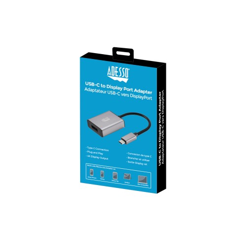 Adesso AUH-4035 laptop dock/port replicator Wired USB 3.2 Gen 2 (3.1 Gen 2) Type-C Aluminum