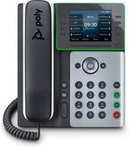 HP Poly Edge E300 IP Phone and PoE-enabled with Power Supply
