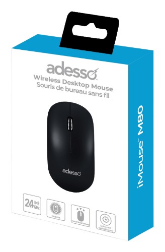 Adesso iMouse M80 mouse Office Ambidextrous RF Wireless Optical 1200 DPI