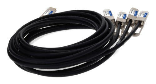 AddOn Networks QDD-4QSFP56-400-CU1-5M-AO InfiniBand/fibre optic cable 59.1" (1.5 m) QSFP-DD 4x QSFP56 DAC Black, Stainless steel
