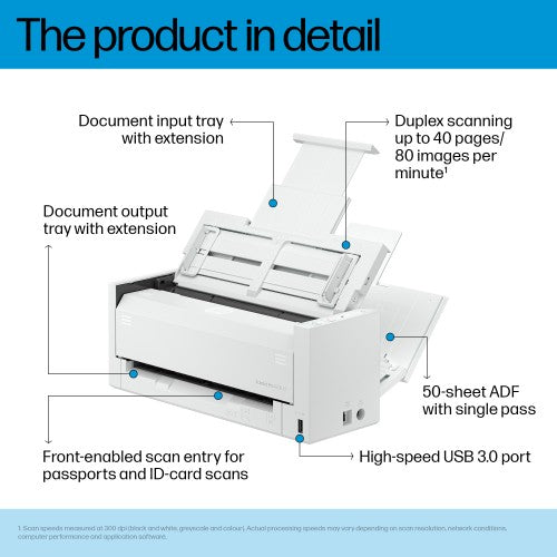 HP ScanJet Pro 4200 s1 ADF scanner 600 x 600 DPI A4 Blue, White