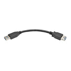 Tripp Lite U324-06N-BK USB cable USB 3.2 Gen 1 (3.1 Gen 1) 5.91" (0.15 m) USB A Black, Metallic