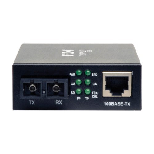Tripp Lite N784-001-SC-MM network media converter 100 Mbit/s 850 nm Multi-mode Black