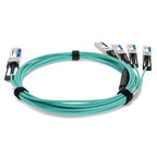 AddOn Networks QSFP-4SFP-AOC15M-FT-AO InfiniBand/fibre optic cable 590.6" (15 m) QSFP+ 4x SFP+ AOC Aqua color