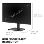 Viewsonic VG Series VG2758-2K computer monitor 27" 2560 x 1440 pixels Quad HD LED Black