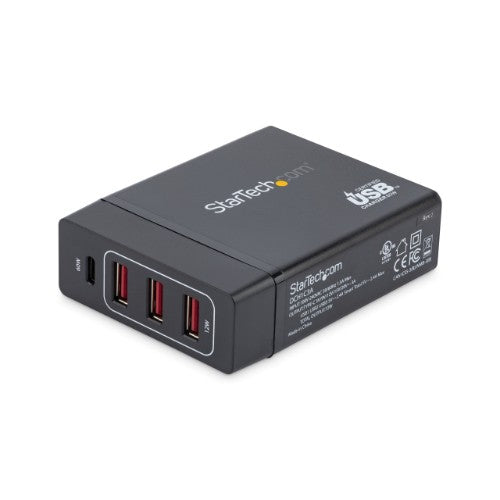 StarTech.com DCH1C3A mobile device charger Universal Black AC Indoor