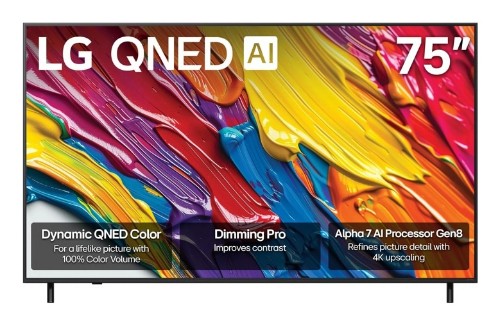 LG 75QNED82AUA TV 75" 4K Ultra HD Smart TV Wi-Fi Black