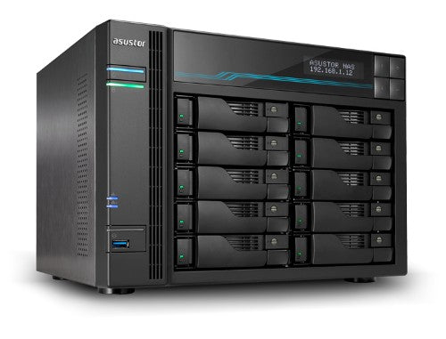 Asustor AS7110T NAS/storage server Desktop Intel® Xeon® 8 GB DDR4 0 TB Black