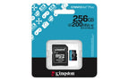 Kingston Technology 256GB microSDXC Canvas Go Plus Gen4 200MB/s A2 U3 V30 Card + Adapter
