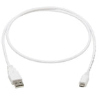 Tripp Lite U050AB-003-WH USB cable USB 2.0 35.8" (0.91 m) USB A Micro-USB B White