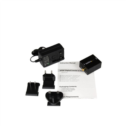 StarTech.com SPDIF2AA audio converter Black