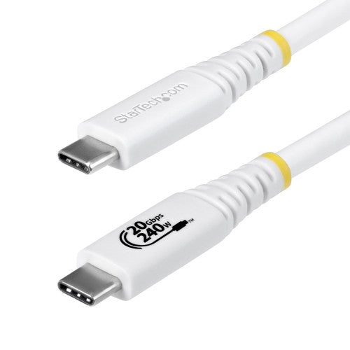 StarTech.com CC6FT20GUSB4TPW USB cable USB4 Gen 2x2 70.9" (1.8 m) USB C 20 Gbit/s 240 W White