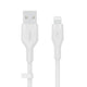 Belkin Cbl Scicone USB-A LTG 2M blc 78.7" (2 m) White