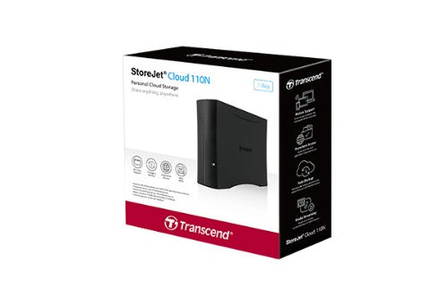 Transcend StoreJet Cloud 110N NAS Compact Ethernet LAN Black Cortex-A7