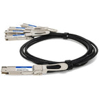 AddOn Networks DAC-Q56DD4Q562-5M-AO InfiniBand/fibre optic cable 98.4" (2.5 m) QSFP-DD 4x QSFP56 Black, Metallic