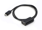 AddOn Networks USBOTG1F-AO USB cable USB 2.0 11.8" (0.3 m) Mini-USB B USB A Black