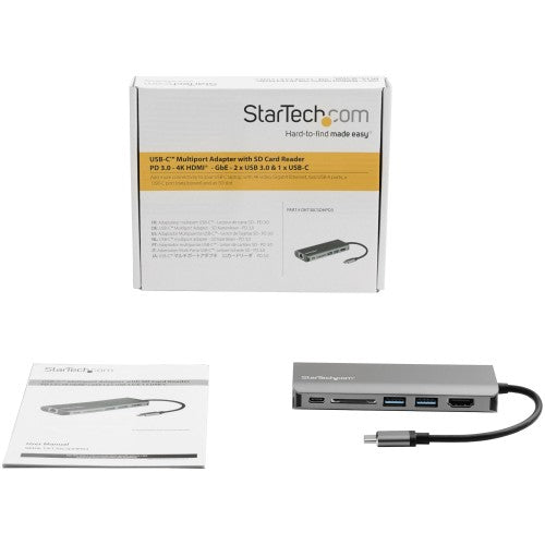 StarTech.com DKT30CSDHPD3 laptop dock/port replicator Wired USB 3.2 Gen 1 (3.1 Gen 1) Type-C Black, Gray