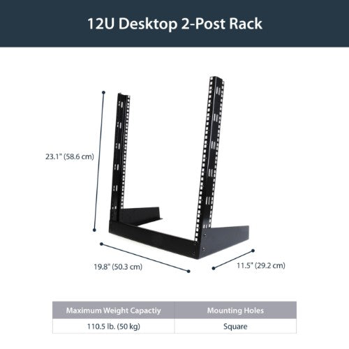StarTech.com RK12OD rack cabinet 12U Freestanding rack Black - Buy IT Solutions