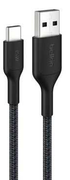 Belkin CAB022FQ1MBK USB cable USB 2.0 39.4" (1 m) USB A USB C Black