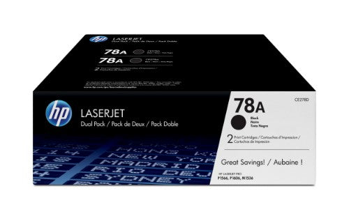 CE278AD (78A) Toner black, 2.1K pages, Pack qty 2