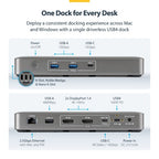 StarTech.com 208N-USB4-DOCK laptop dock/port replicator Wired Gray