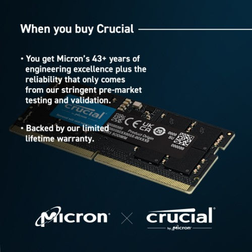 Crucial CT2K8G56C46S5 memory module 16 GB 2 x 8 GB DDR5 262-pin SO-DIMM