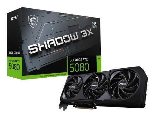 MSI GEFORCE RTX 5080 16G SHADOW 3X OC graphics card NVIDIA 16 GB GDDR7