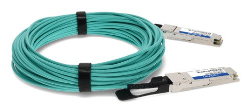 AddOn Networks ADD-QCIQIN-AOC50M InfiniBand/fibre optic cable 1968.5" (50 m) QSFP+ AOC Aqua color, Stainless steel