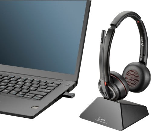 HP Poly Savi 8220 UC Microsoft Teams Certified DECT 1920-1930 MHz USB-A Headset