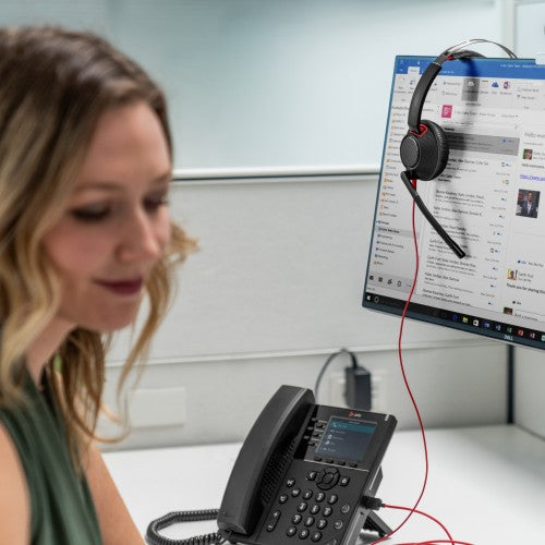 HP Poly Blackwire 5210 Headset +Inline Cable +USB-C/A Adapter TAA
