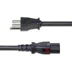 StarTech.com 10FT-LC15A-POWERCORD power cable Black 118.1" (3 m) NEMA 5-15P C13 coupler