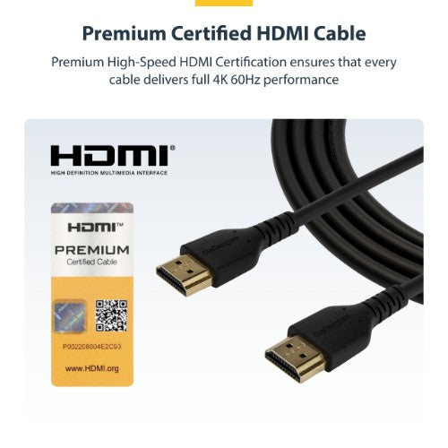 StarTech.com RHDMM1MP HDMI cable 39.4" (1 m) HDMI Type A (Standard) Black