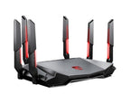 MSI RADIX AXE6600 WIFI 6E TRI-BAND wireless router Gigabit Ethernet Dual-band (2.4 GHz / 5 GHz) Black, Red