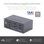 StarTech.com P2DD46A2-KVM-SWITCH KVM switch Black