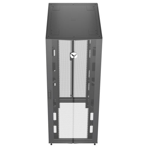 Vertiv VR3350 rack cabinet 42U Freestanding rack Black, Transparent