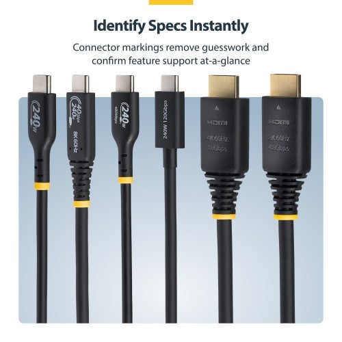 StarTech.com HDMI21-CBL-8K60-1M HDMI cable 39.4" (1 m) HDMI Type A (Standard) Black