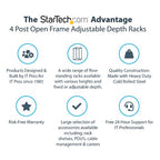 StarTech.com 4POSTRACK42 rack cabinet 42U Freestanding rack Black