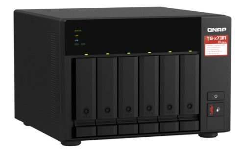 QNAP TS-673A NAS Tower Ryzen Embedded V1500B 8 GB DDR4 0 TB QNAP Turbo System Anthracite