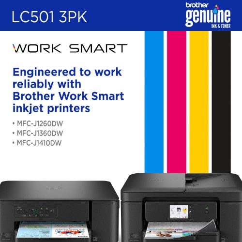 Brother LC5013PKS ink cartridge 3 pc(s) Original Standard Yield Cyan, Magenta, Yellow
