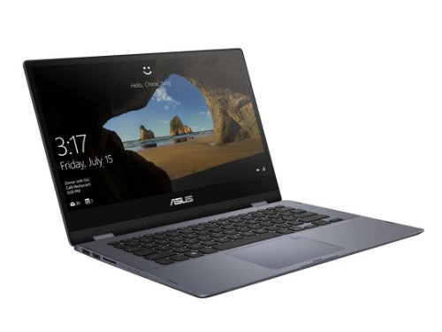 ASUS Vivobook Flip TP412UA-DB71T laptop Intel® Core™ i7 i7-8550U Hybrid (2-in-1) 14" Touchscreen Full HD 8 GB LPDDR4-SDRAM 256 GB SSD Wi-Fi 4 (802.11n) Windows 10 Home Gray