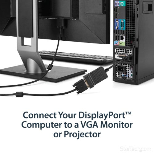 StarTech.com DP2VGA video cable adapter 3.15" (0.0800 m) DisplayPort VGA (D-Sub) Black
