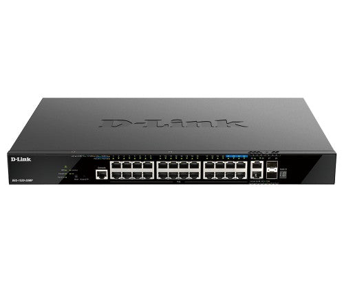 D-Link DGS-1520-28MP network switch Managed L3 Gigabit Ethernet (10/100/1000) Power over Ethernet (PoE) 1U Black