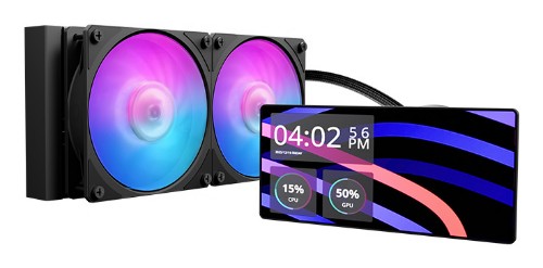 Cooler Master MasterLiquid Core LCD 6" 360 Black ARGB Computer case Liquid cooling kit 4.72" (12 cm) 1 pc(s)