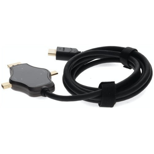 AddOn Networks HDMI4KDPMDPC-AA video cable adapter 70.9" (1.8 m) HDMI Type A (Standard) DisplayPort + Mini DisplayPort + USB Type-C Black